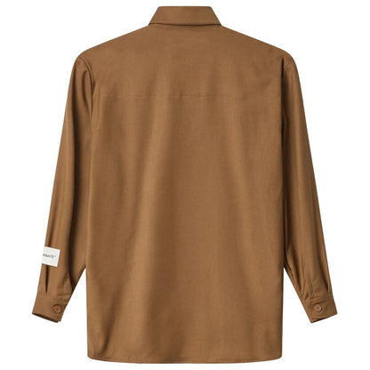  - Brown Polyester Shirt