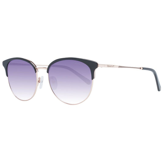 Gant Women's Sunglasses – Chic Black Full-Rim Frame with Grey Gradient Lenses, 55mm