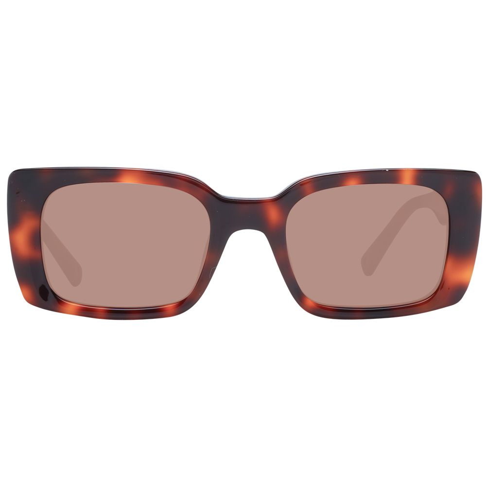 Sting Unisex Sunglasses – Brown Full-Rim Frame, Brown Lenses