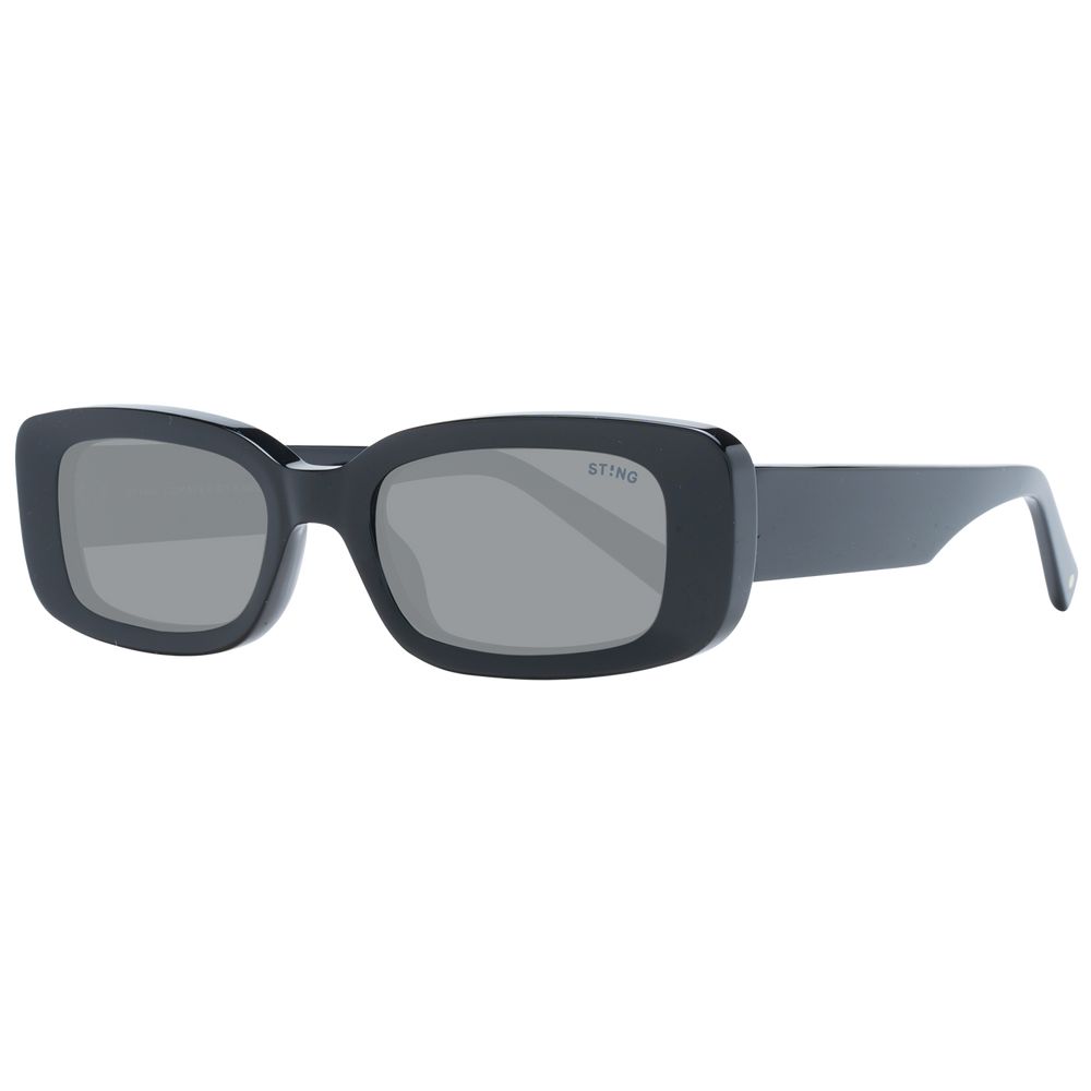 Sting Unisex Sunglasses – Black Full-Rim Frame, Grey Lenses