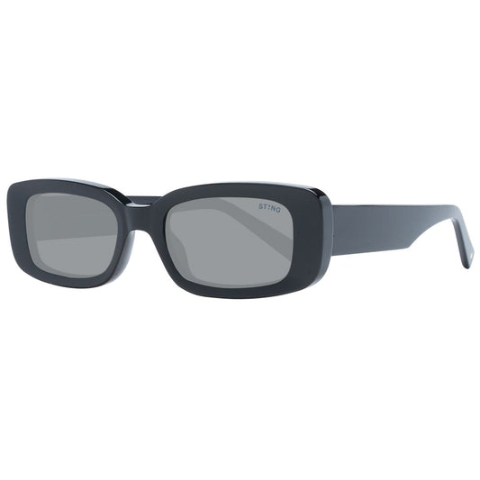Sting Unisex Sunglasses – Black Full-Rim Frame, Grey Lenses