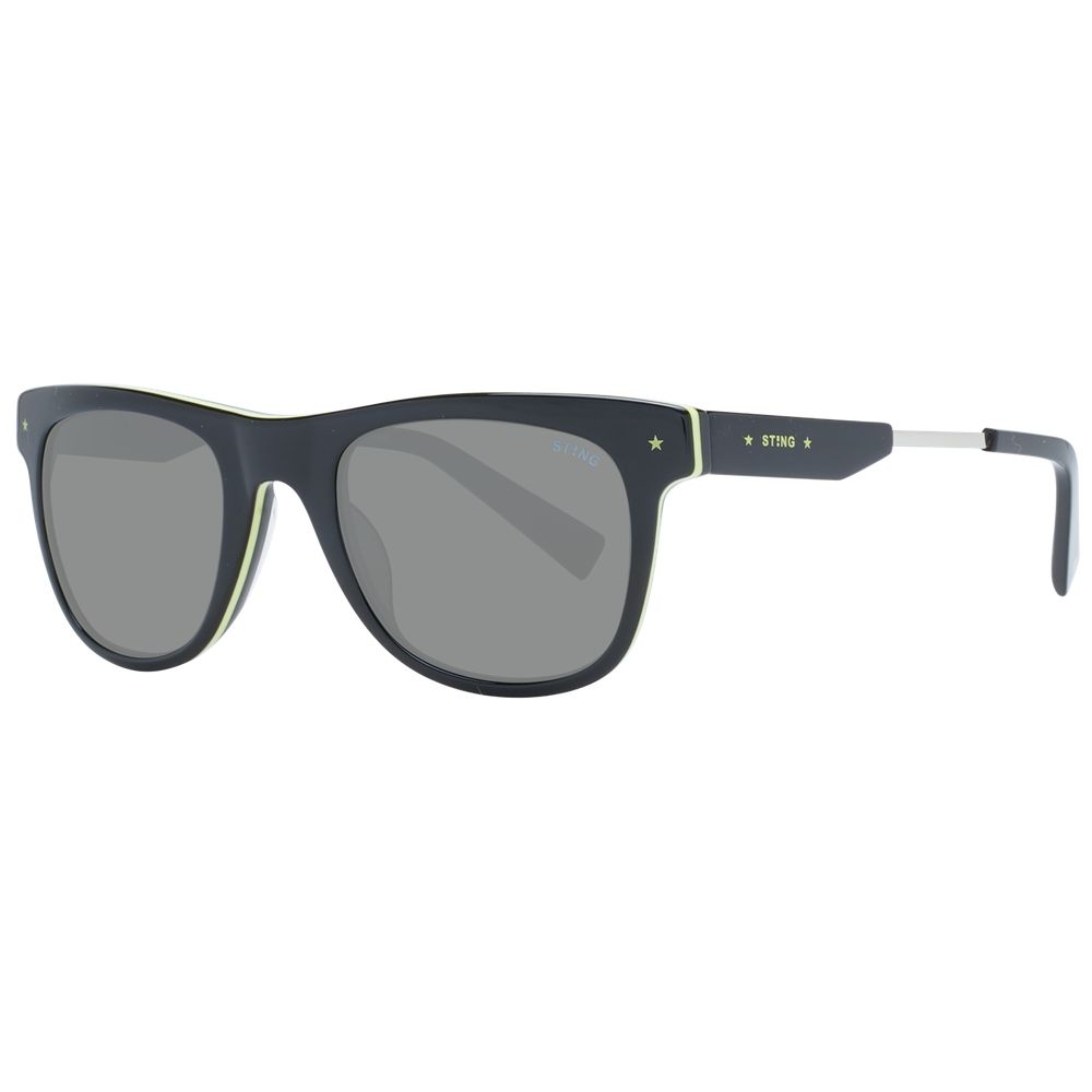 Sting Men’s Sunglasses – Black Square Frame, Grey Gradient Lenses