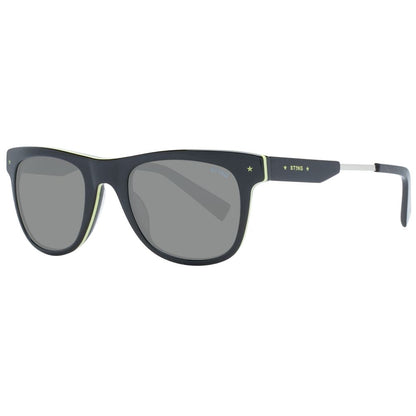 Sting Men’s Sunglasses – Black Square Frame, Grey Gradient Lenses