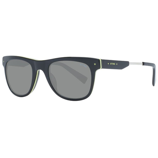 Sting Men’s Sunglasses – Black Square Frame, Grey Gradient Lenses