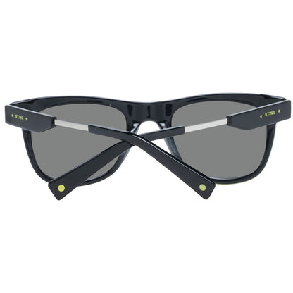 Sting Men’s Sunglasses – Black Square Frame, Grey Gradient Lenses