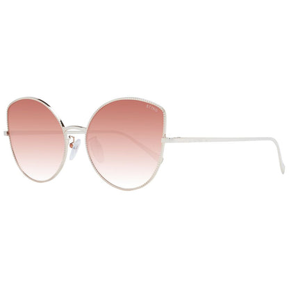 Sting Women’s Sunglasses – Rose Gold Cat Eye Frame, Red Mirrored Lenses