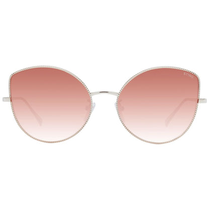 Sting Women’s Sunglasses – Rose Gold Cat Eye Frame, Red Mirrored Lenses
