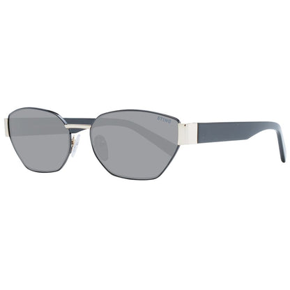 Sting Unisex Sunglasses – Black Metal Frame, Grey Lenses