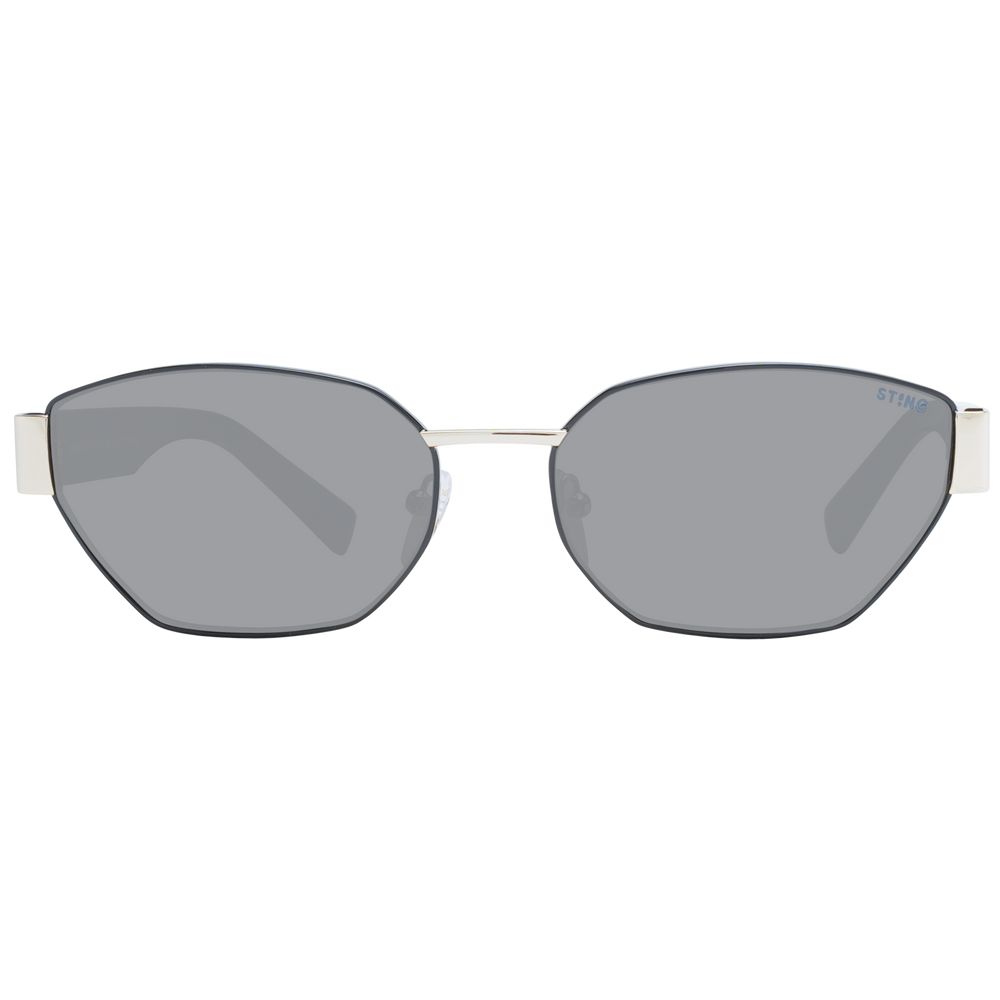 Sting Unisex Sunglasses – Black Metal Frame, Grey Lenses