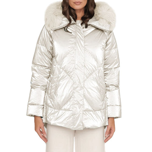  - White Polyester Jackets & Coat