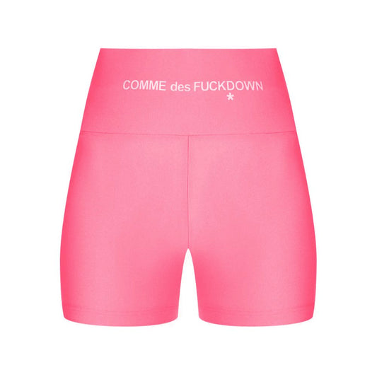Comme Des Fuckdown Pink Polyester Biker Shorts