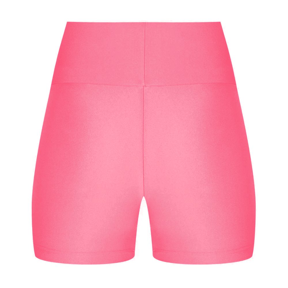 Comme Des Fuckdown Pink Polyester Biker Shorts