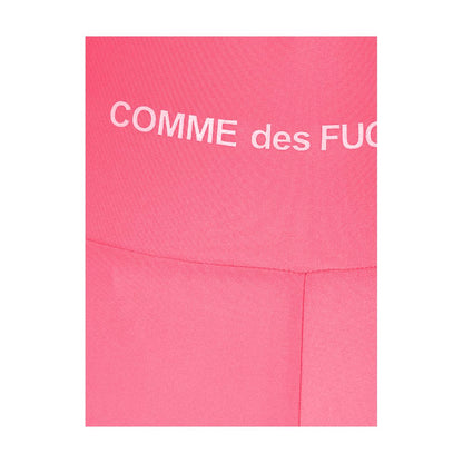 Comme Des Fuckdown Pink Polyester Biker Shorts