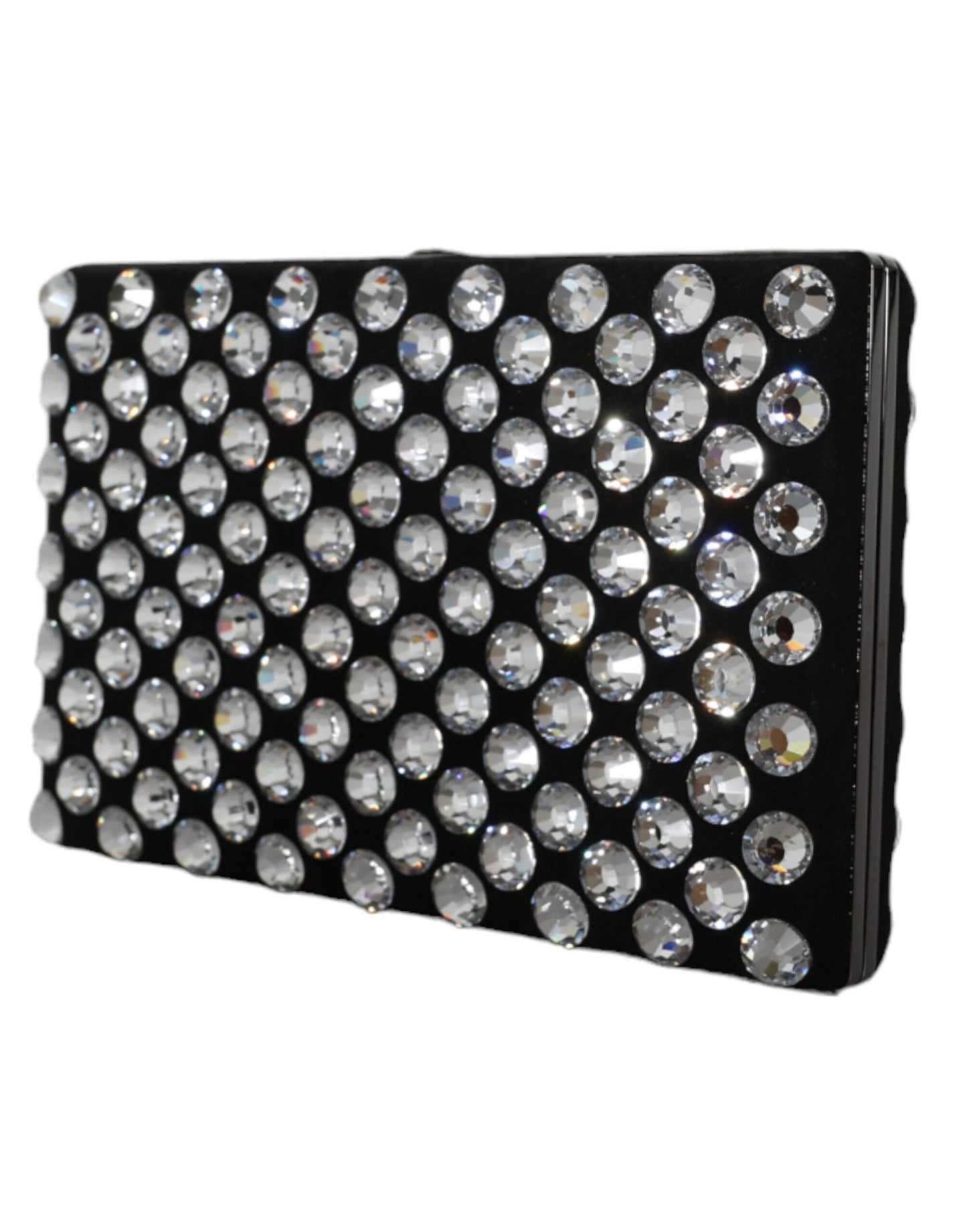  - Black Velvet Crystal Clutch Evening Party Purse Bag