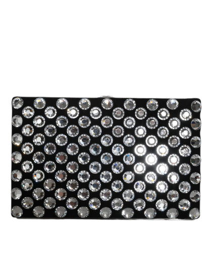  - Black Velvet Crystal Clutch Evening Party Purse Bag