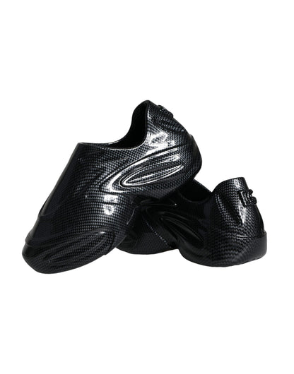  - Black Foiled Rubber Toy Low Top Men Sneakers Shoes