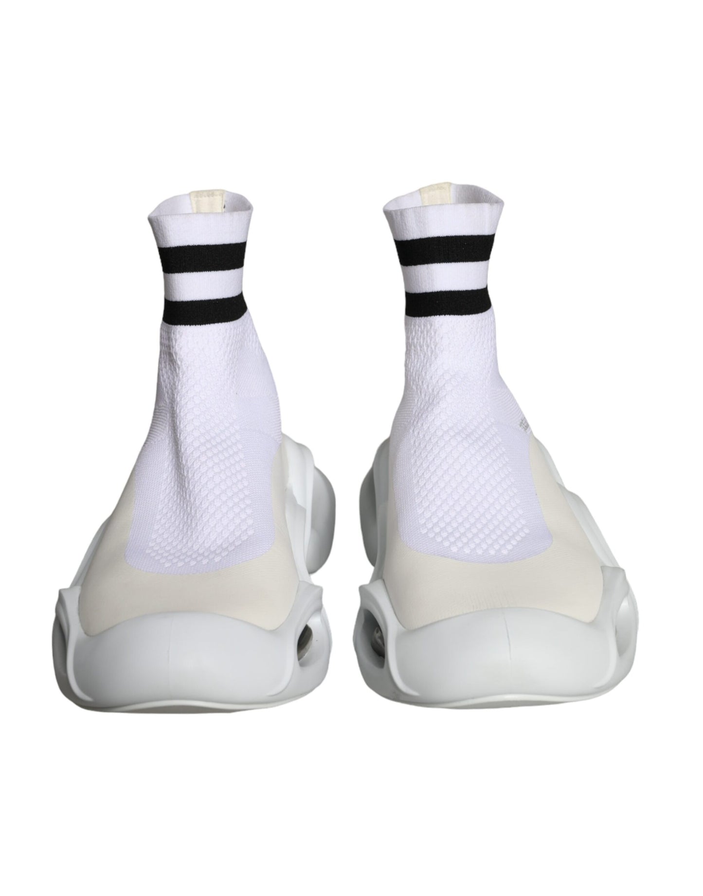 White Black Slip On Wave Socks Sneakers Shoes - The Luxe Alliance