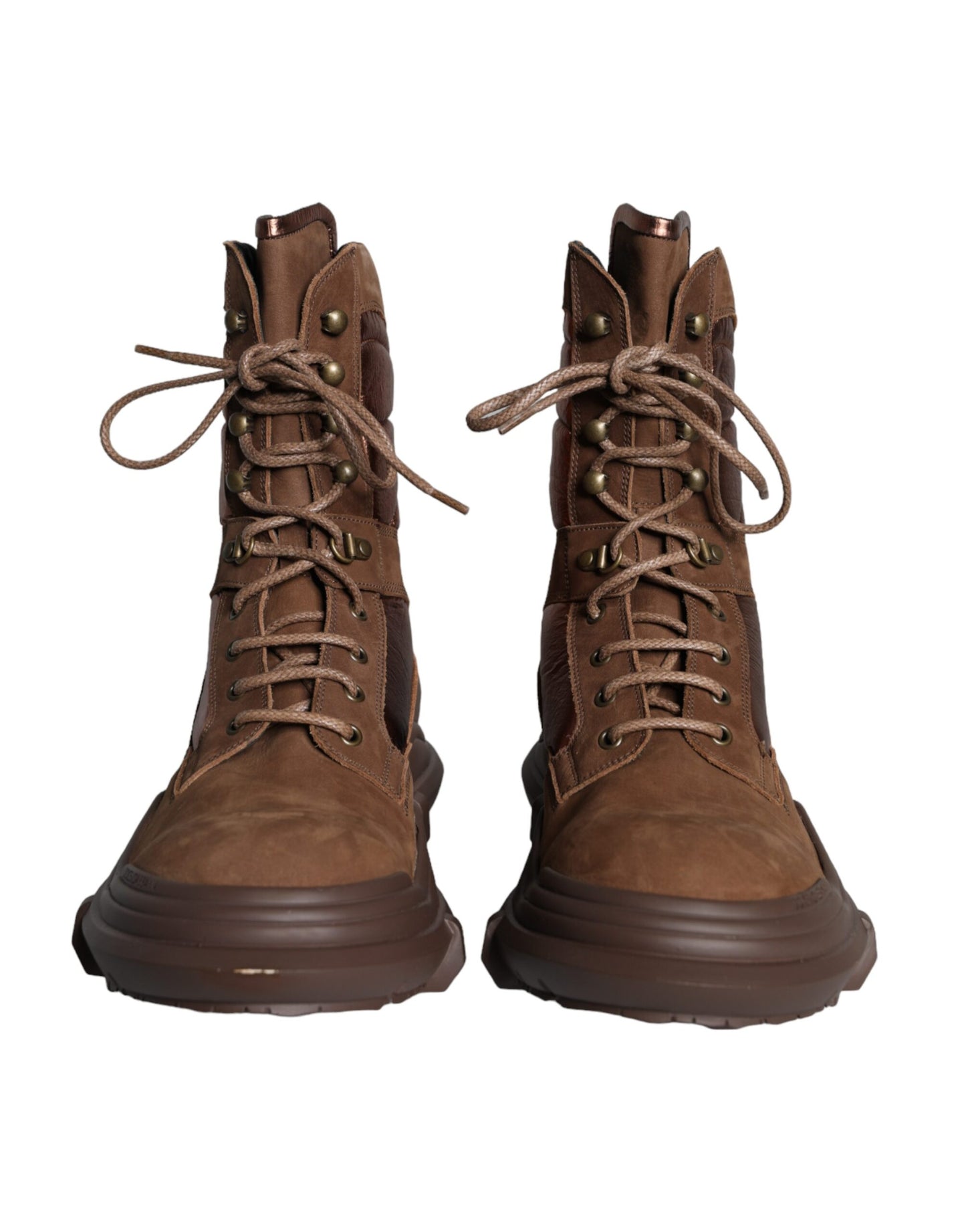 Brown Suede Leather Military Combat Men Boots Shoes - The Luxe Alliance