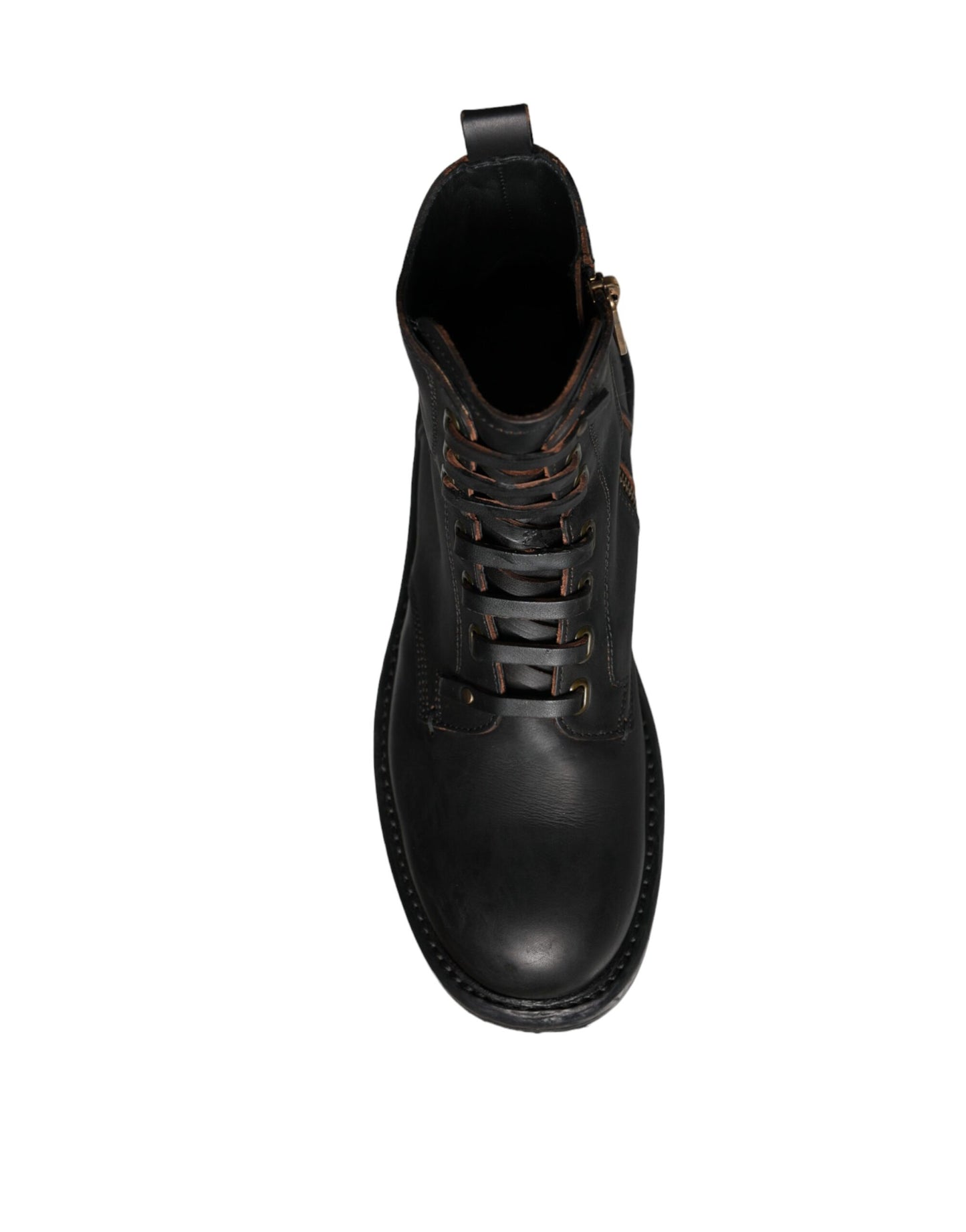 Black Lace Up Mid Calf Boots Men Shoes - The Luxe Alliance