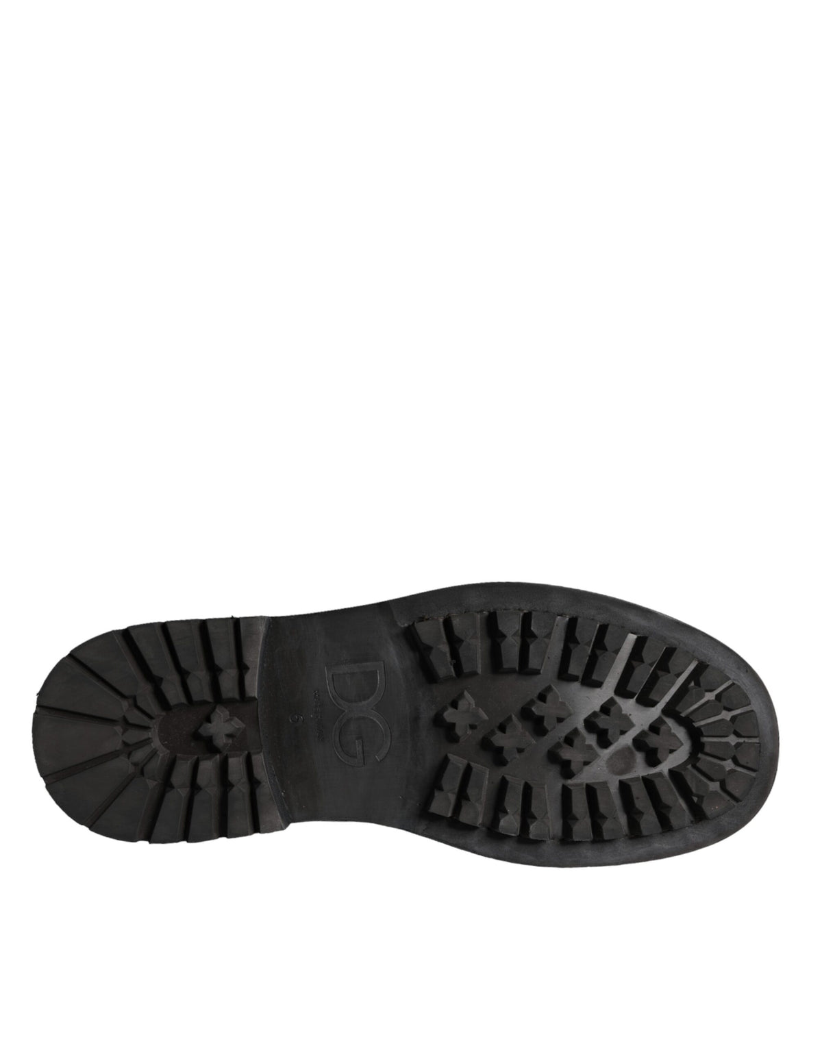 Dolce & Gabbana Black Lace Up Mid Calf Boots for Men