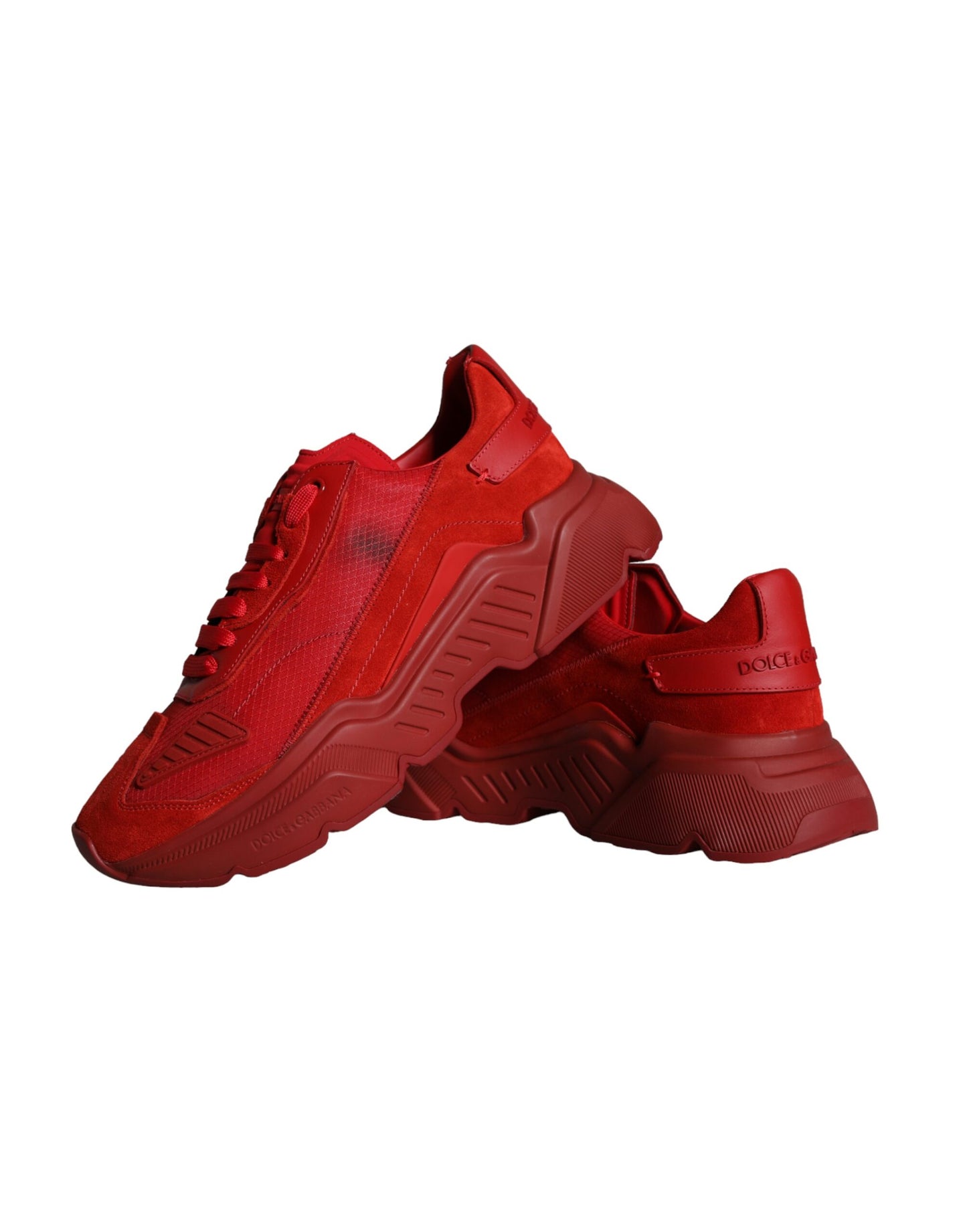 Red Leather Daymaster Low Top Sneakers Shoes - The Luxe Alliance