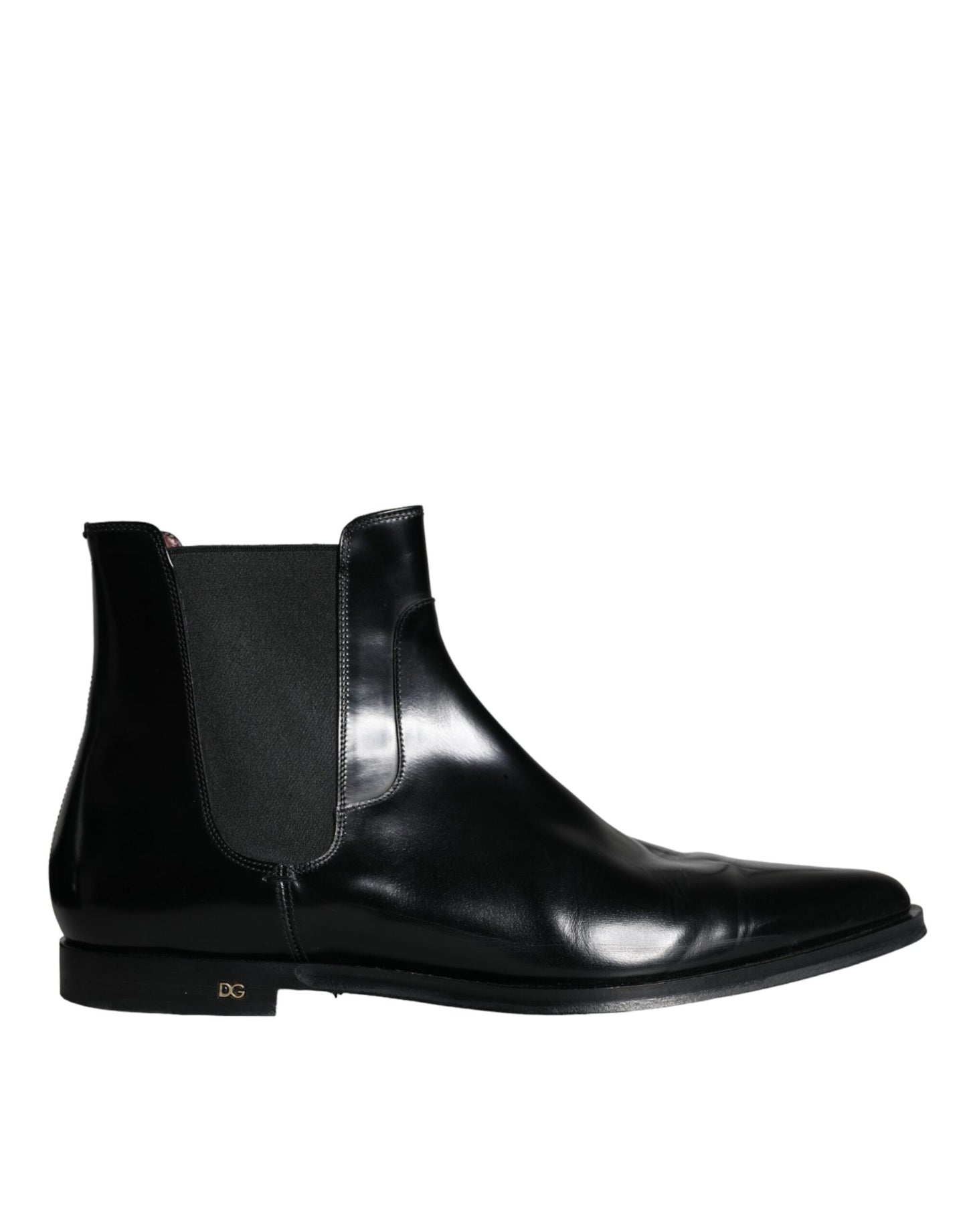 Black Leather Chelsea Ankle Boots Shoes - The Luxe Alliance