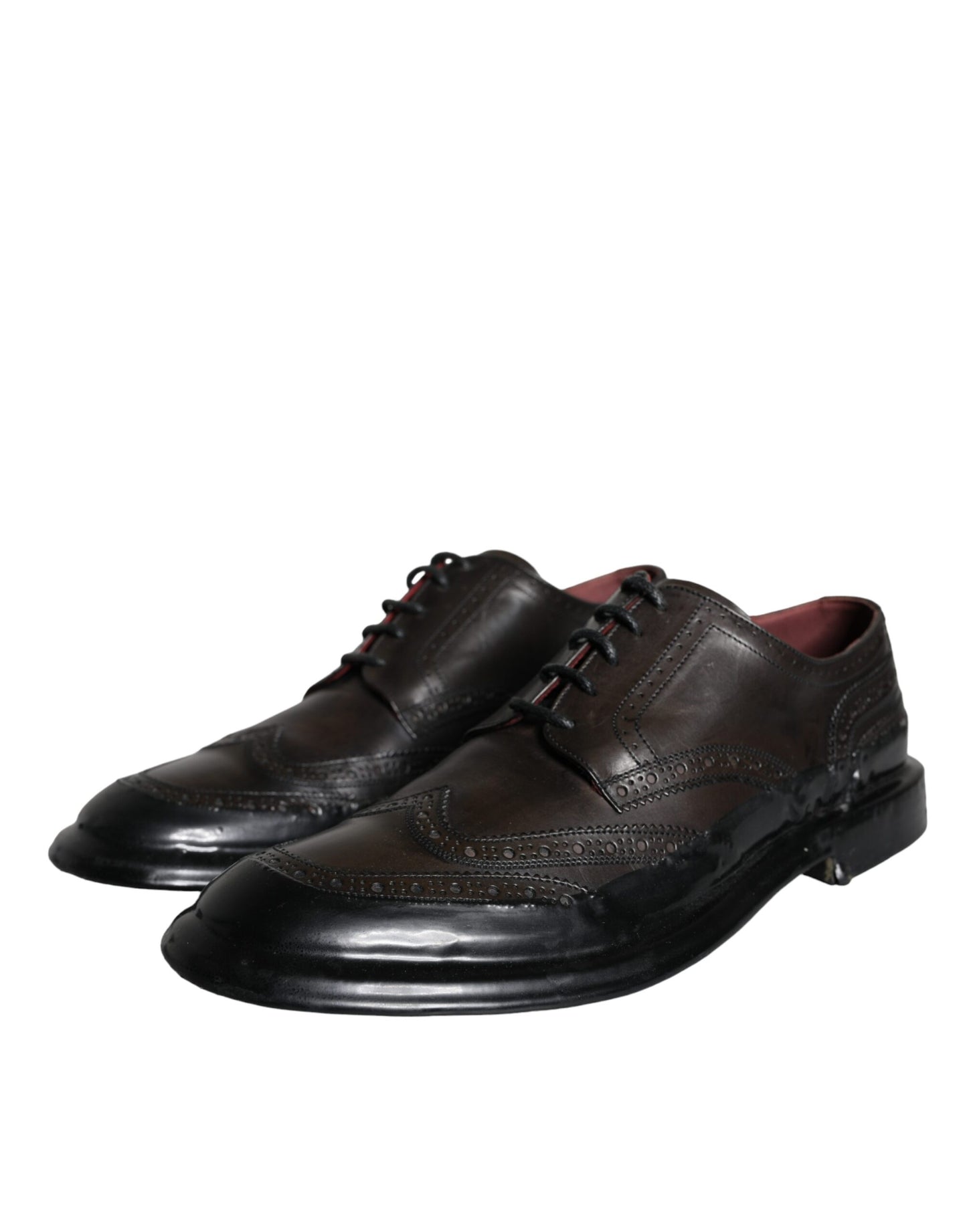  - Black Leather Oxford Wingtip Formal Men Shoes