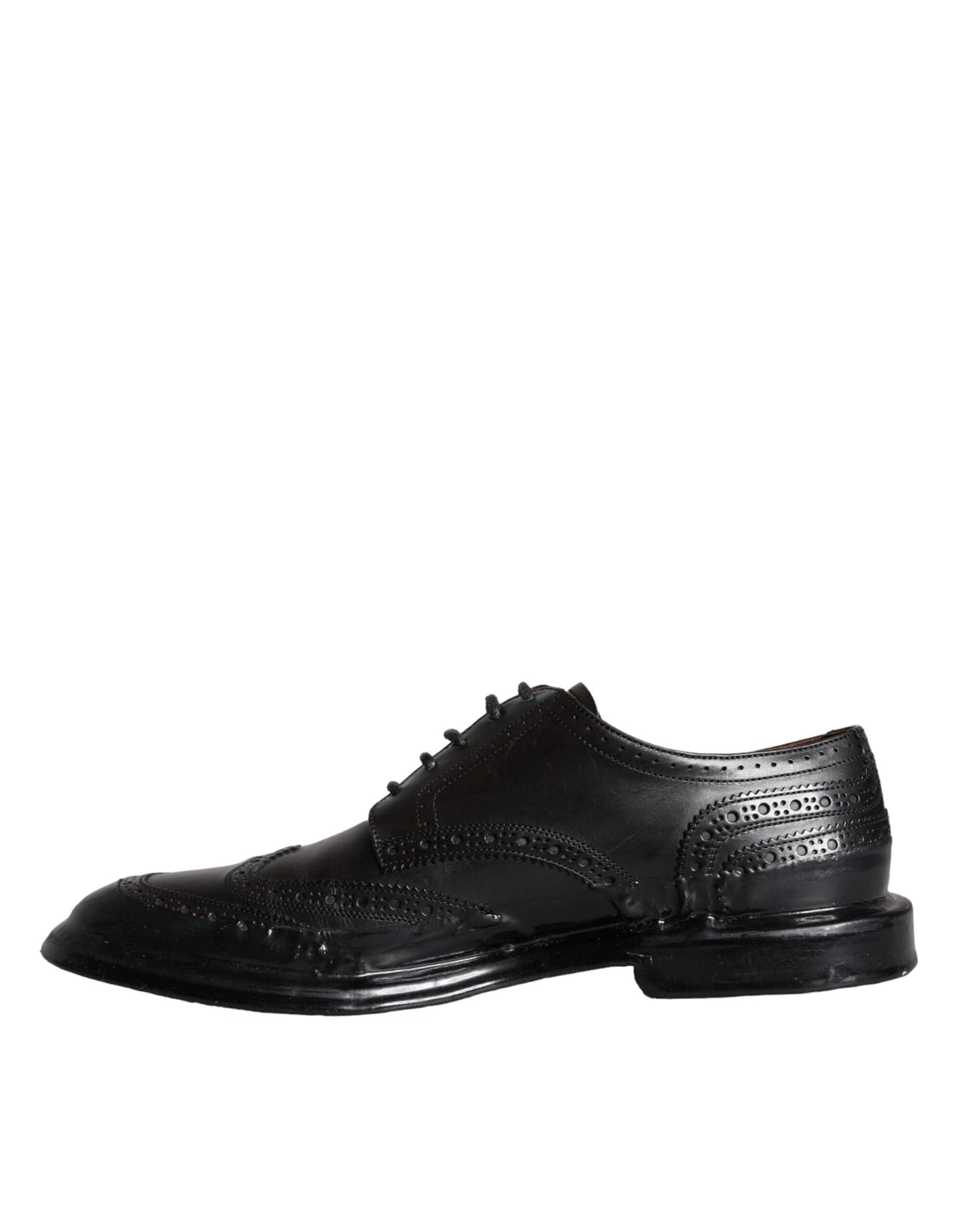  - Black Leather Oxford Wingtip Formal Men Shoes