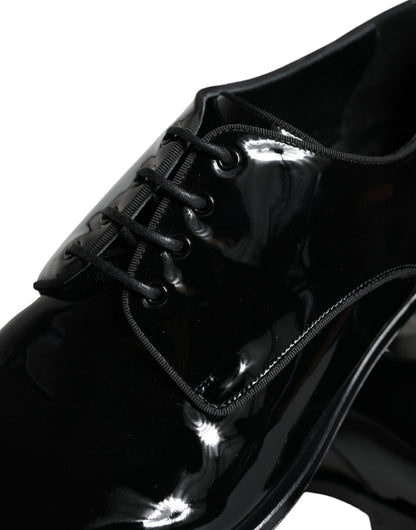 Black Calfskin Leather Derby Men Dress Shoes - The Luxe Alliance