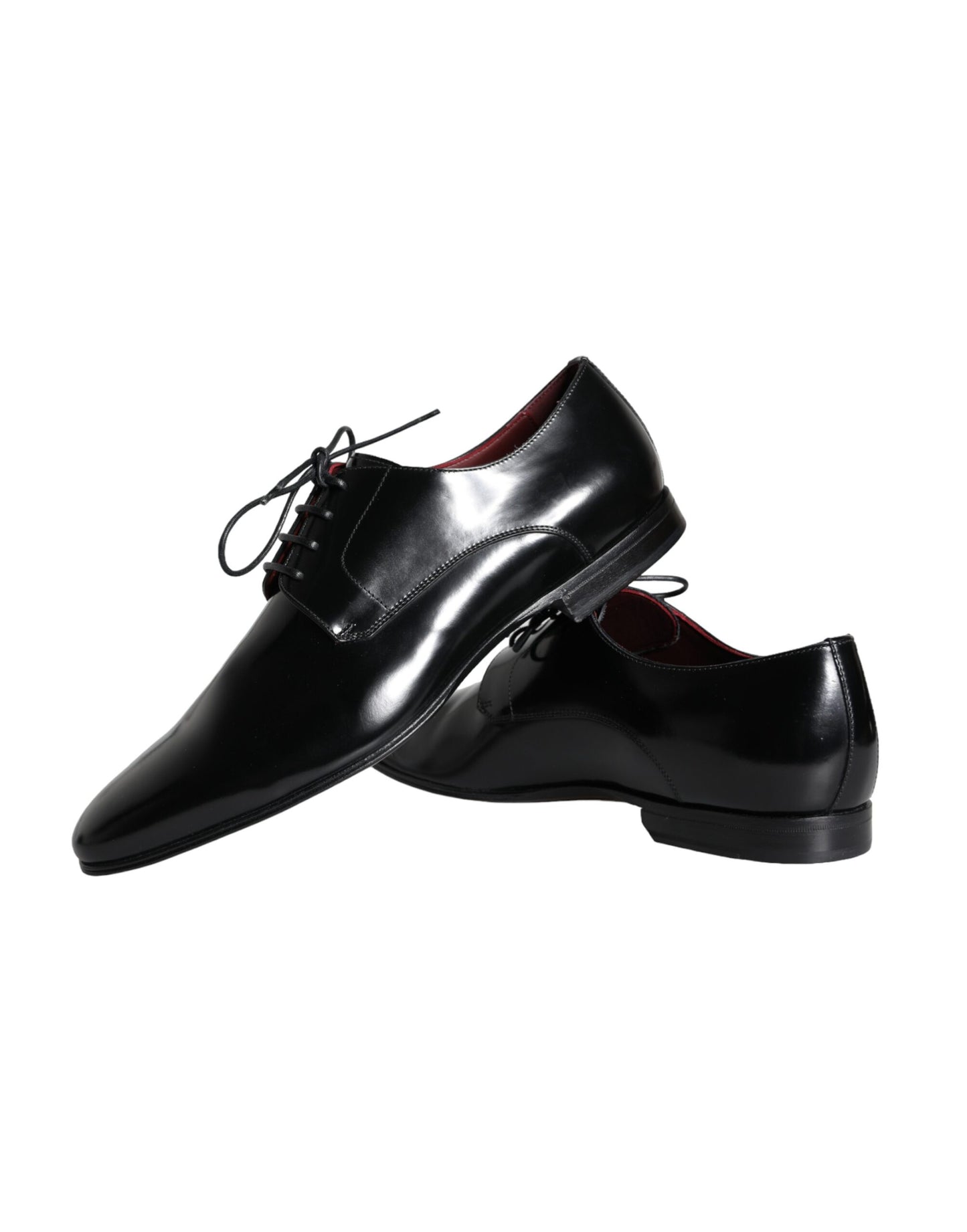  - Black Calfskin Leather Derby Dress Men Shoes