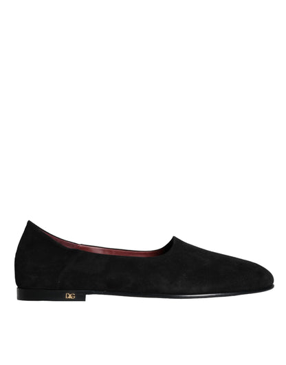  - Black Suede Loafers Formal Slip On Shoes