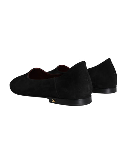  - Black Suede Loafers Formal Slip On Shoes