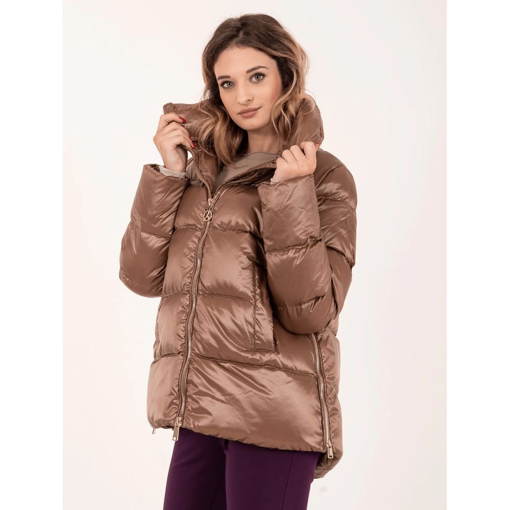  - Brown Polyester Jackets & Coat