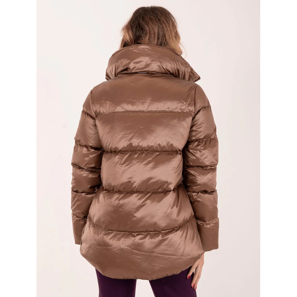  - Brown Polyester Jackets & Coat