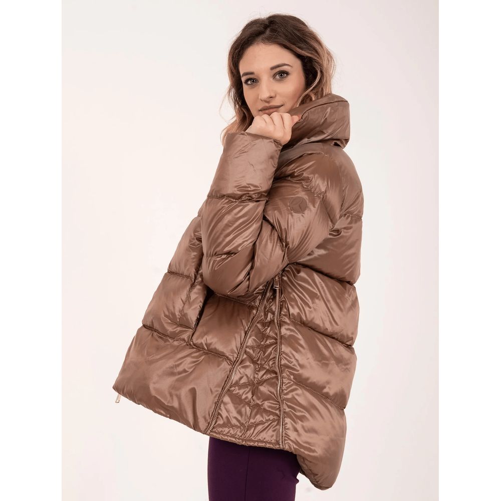  - Brown Polyester Jackets & Coat