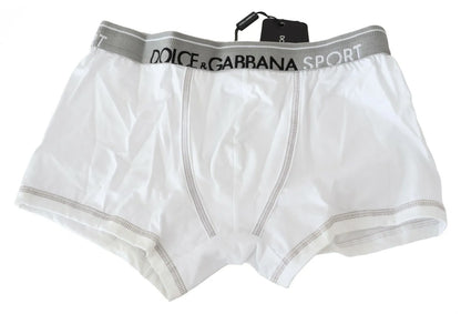  - White Cotton Stretch Regular Boxer Underwear