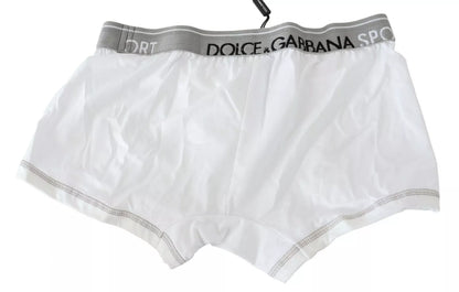  - White Cotton Stretch Regular Boxer Underwear