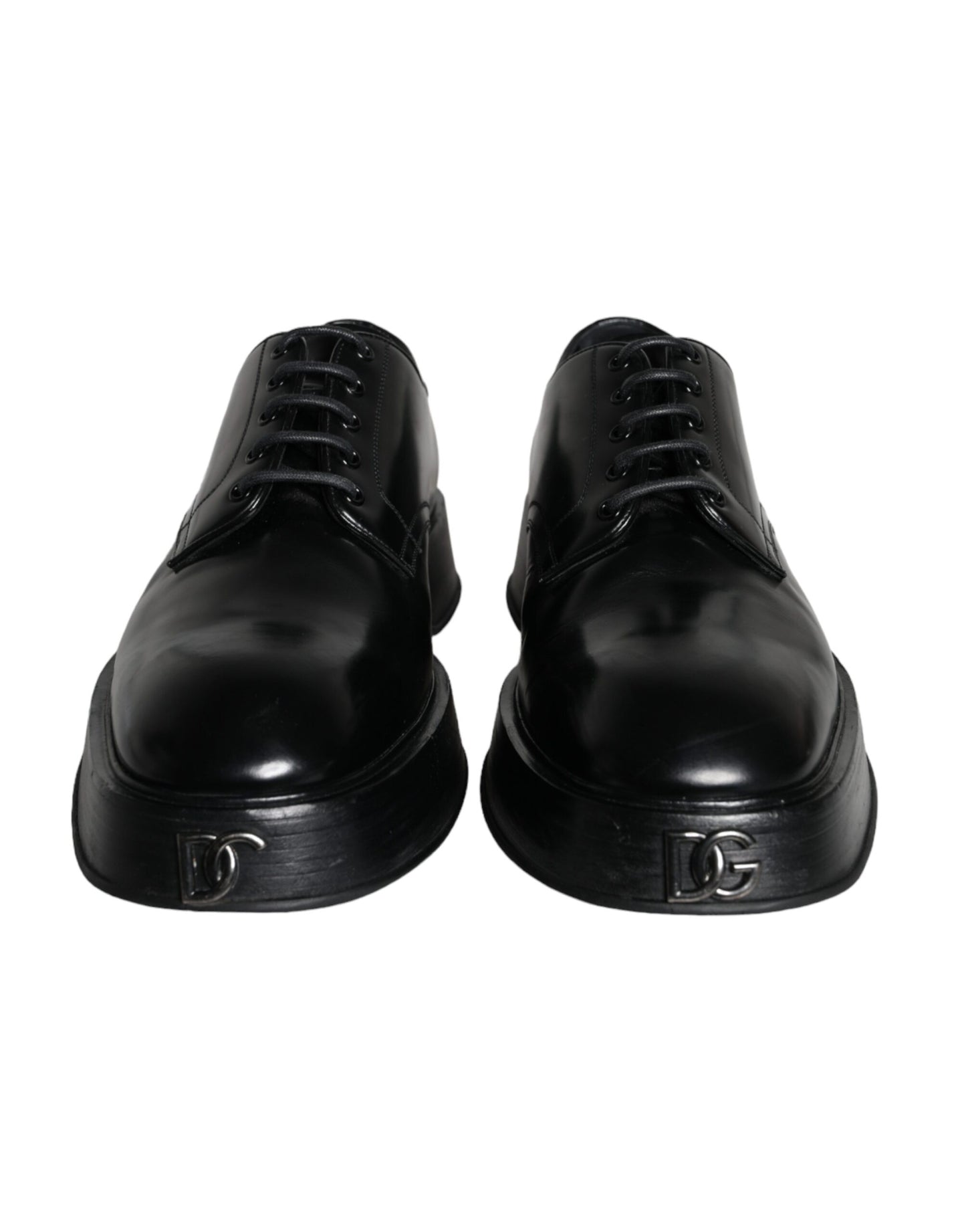  - Black Calf Leather Derby Formal Dress Shoes