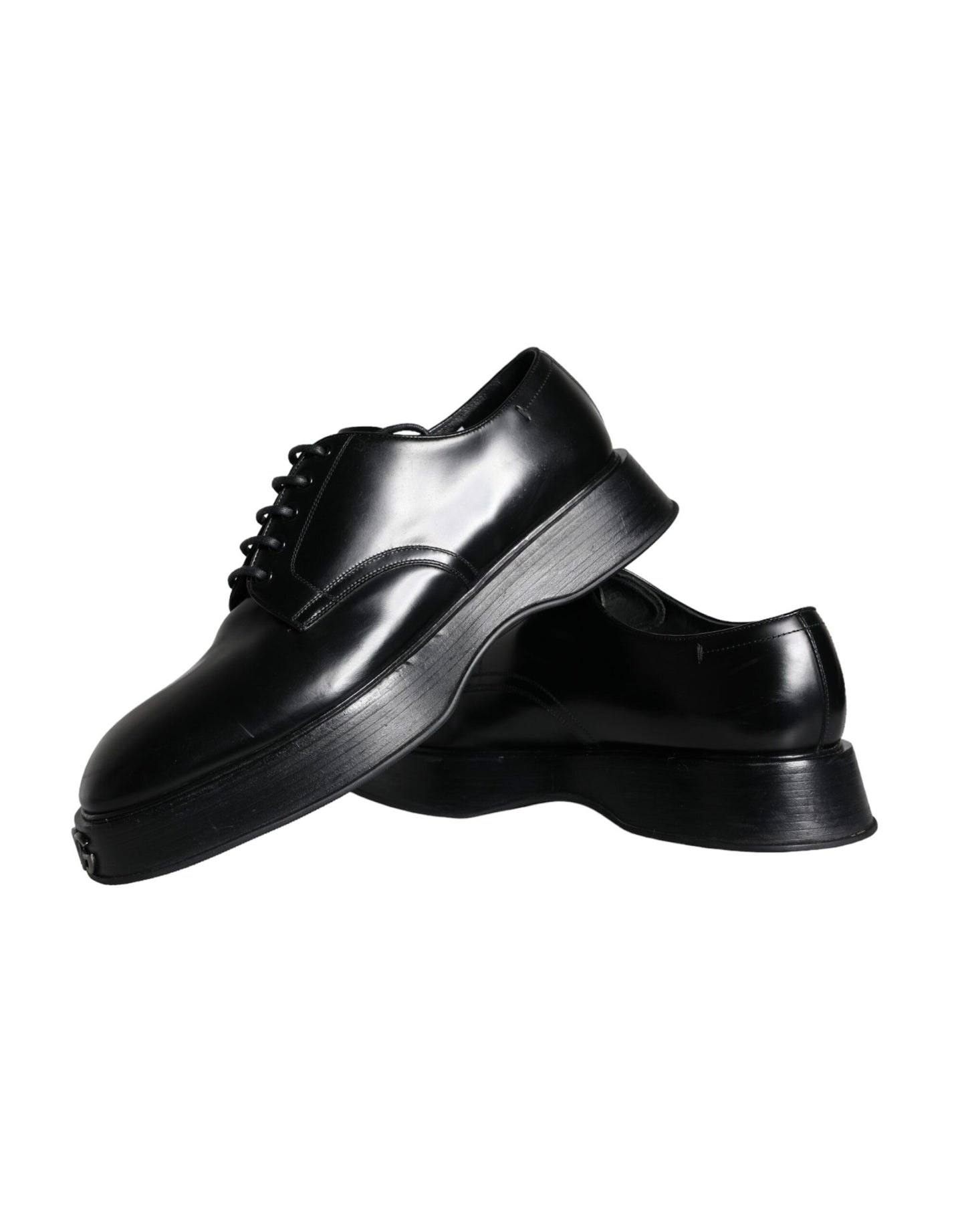  - Black Calf Leather Derby Formal Dress Shoes