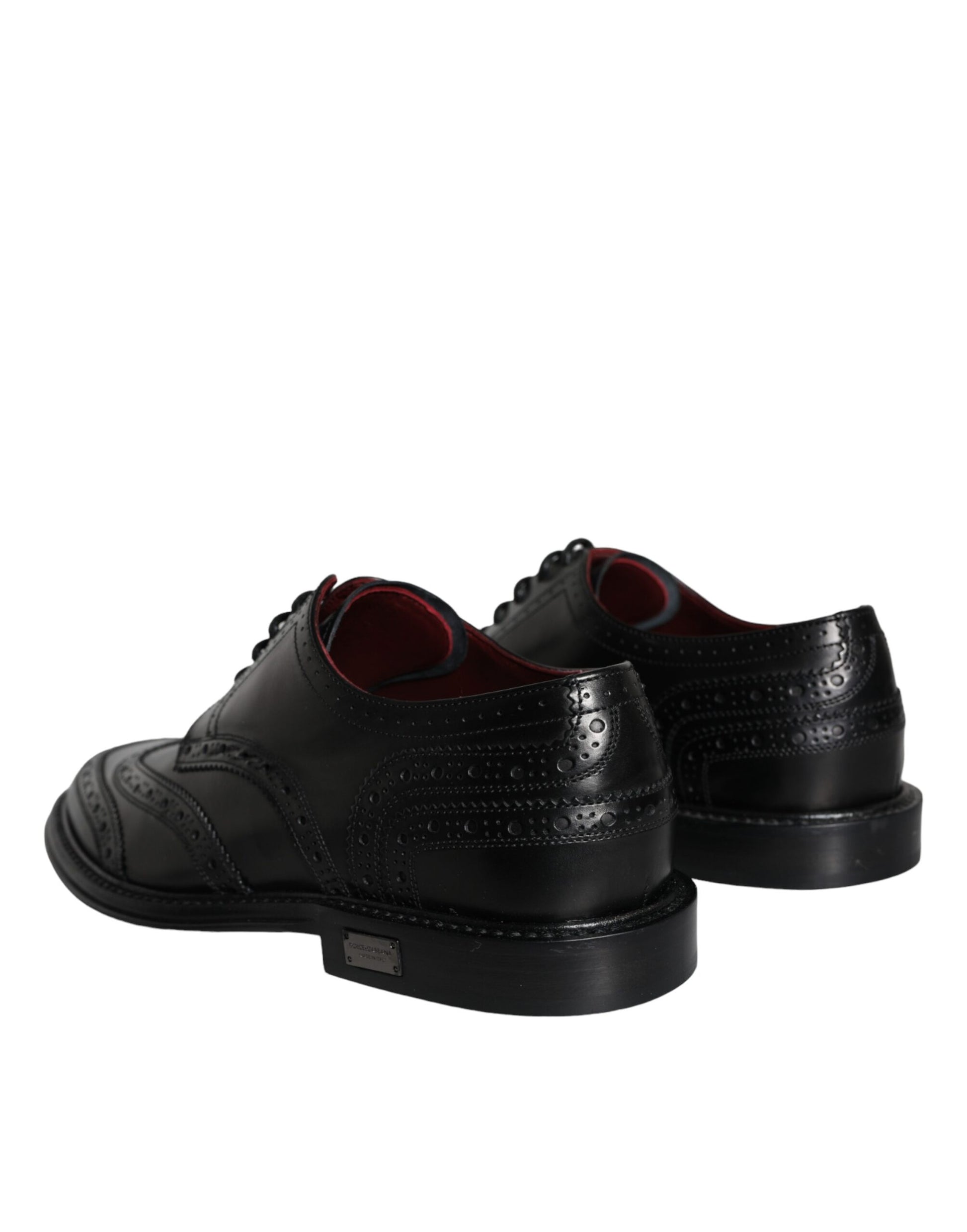 Black Leather Oxford Wingtip Formal Men Shoes