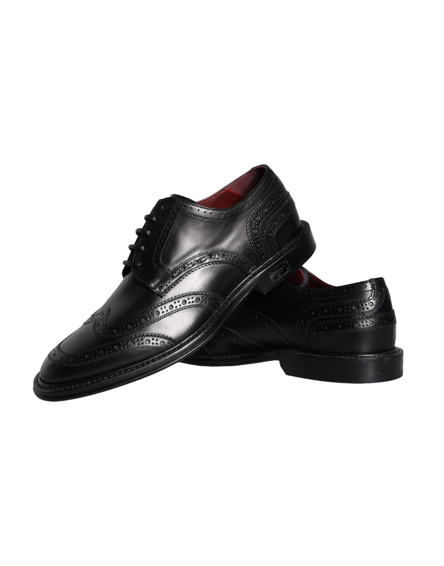  - Black Leather Oxford Wingtip Formal Men Shoes