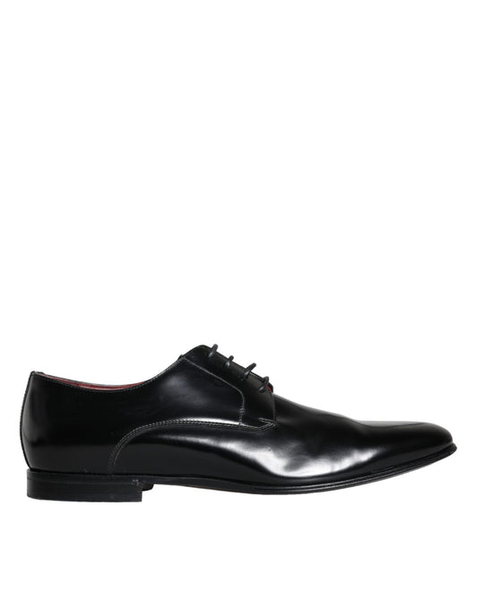  - Black Leather Derby Formal Dress Men Shoes