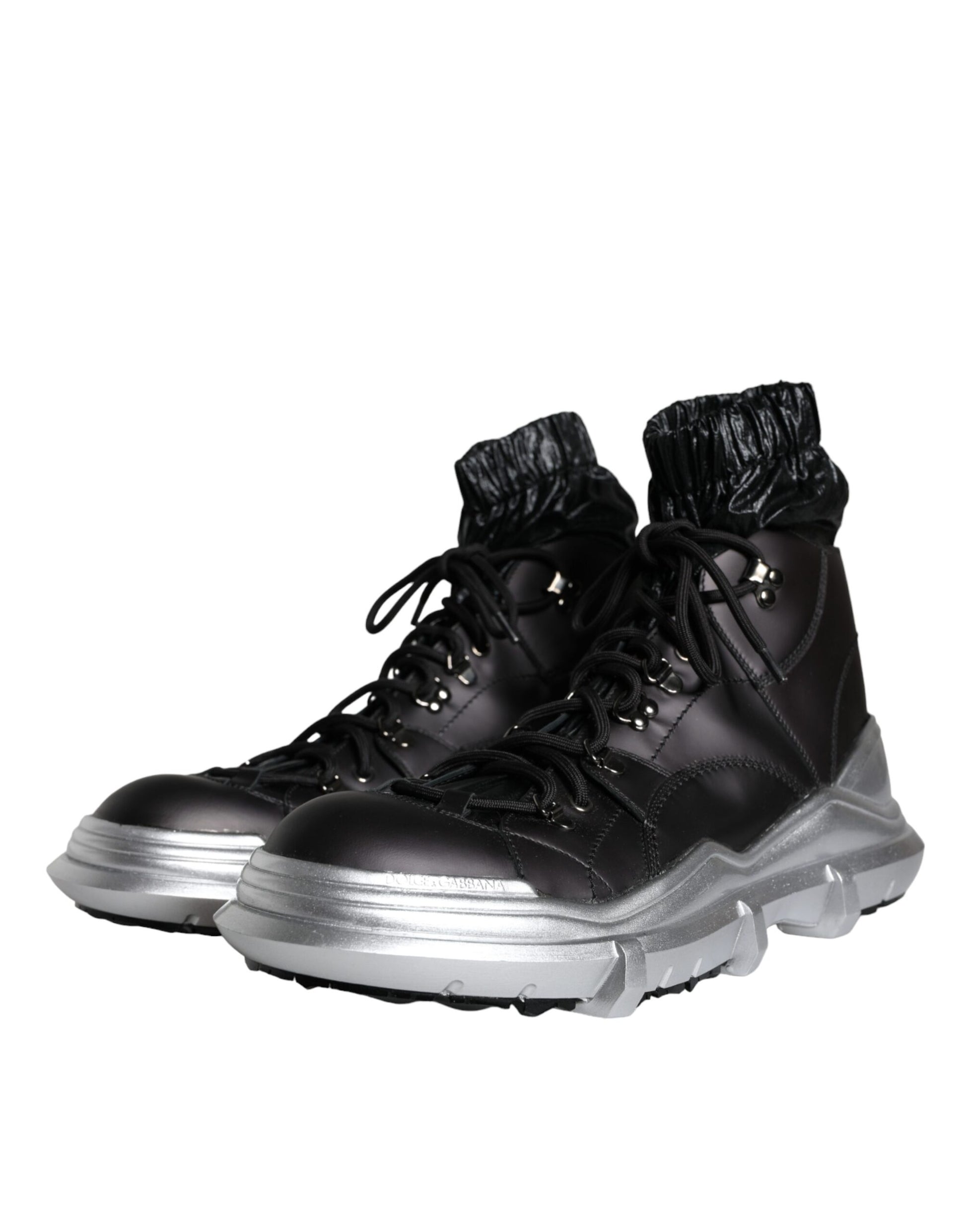 Black Nylon Galileo High Top Sneakers Shoes