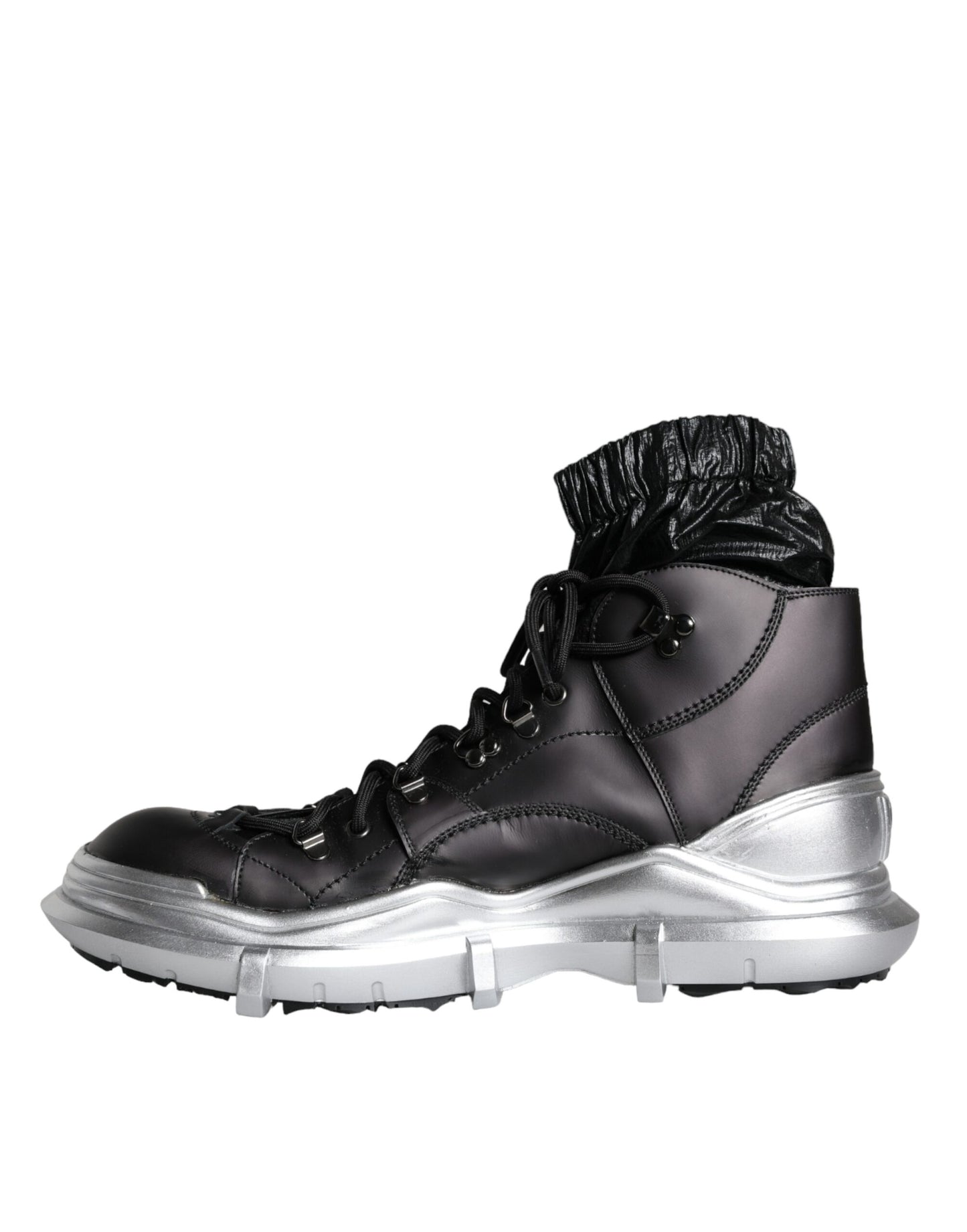 Black Nylon Galileo High Top Sneakers Shoes - The Luxe Alliance