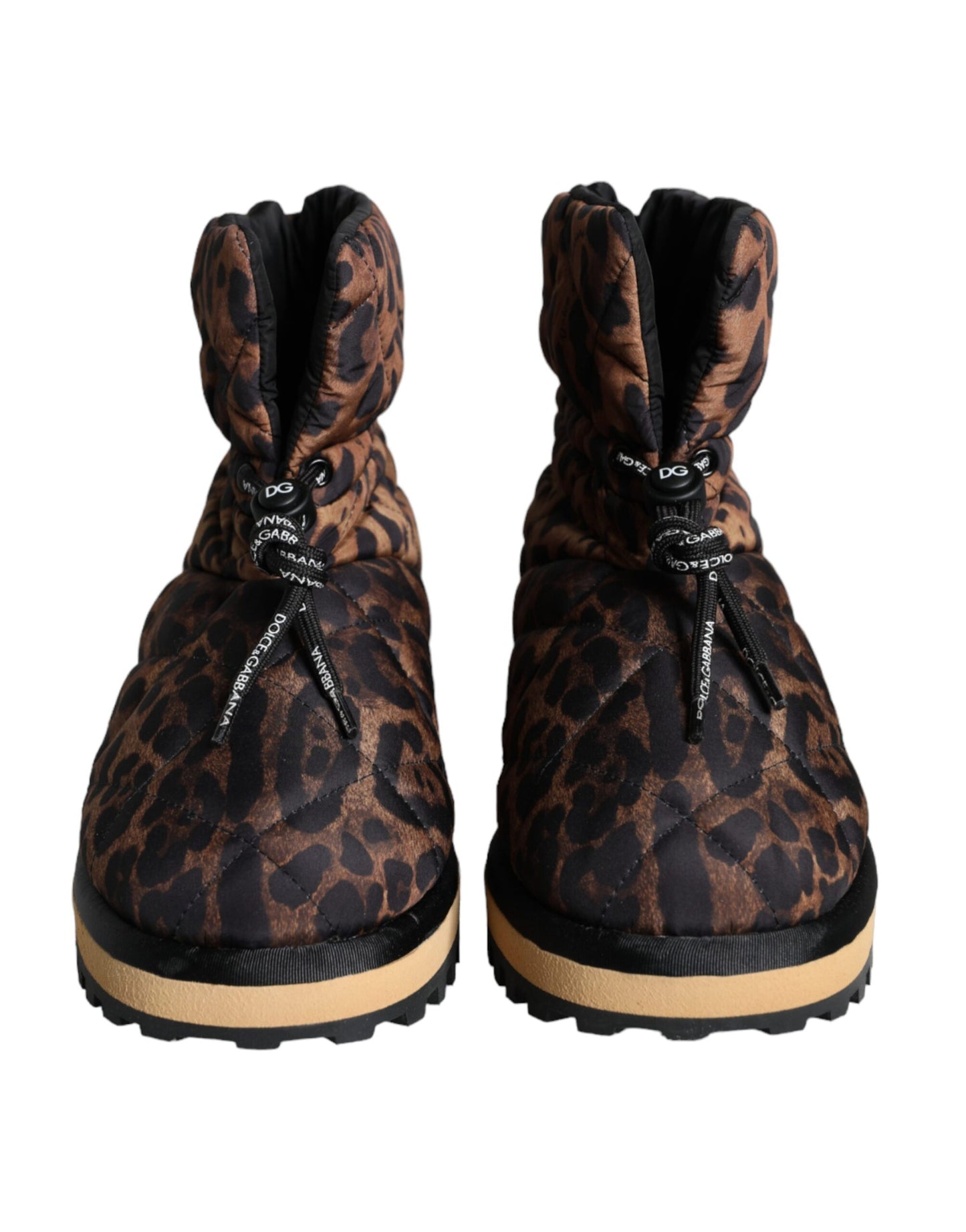 Brown Leopard Ankle Boots Padded Shoes - The Luxe Alliance