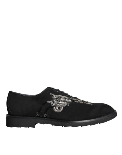 Black Suede Sicilia Lace Up Formal Shoes - The Luxe Alliance