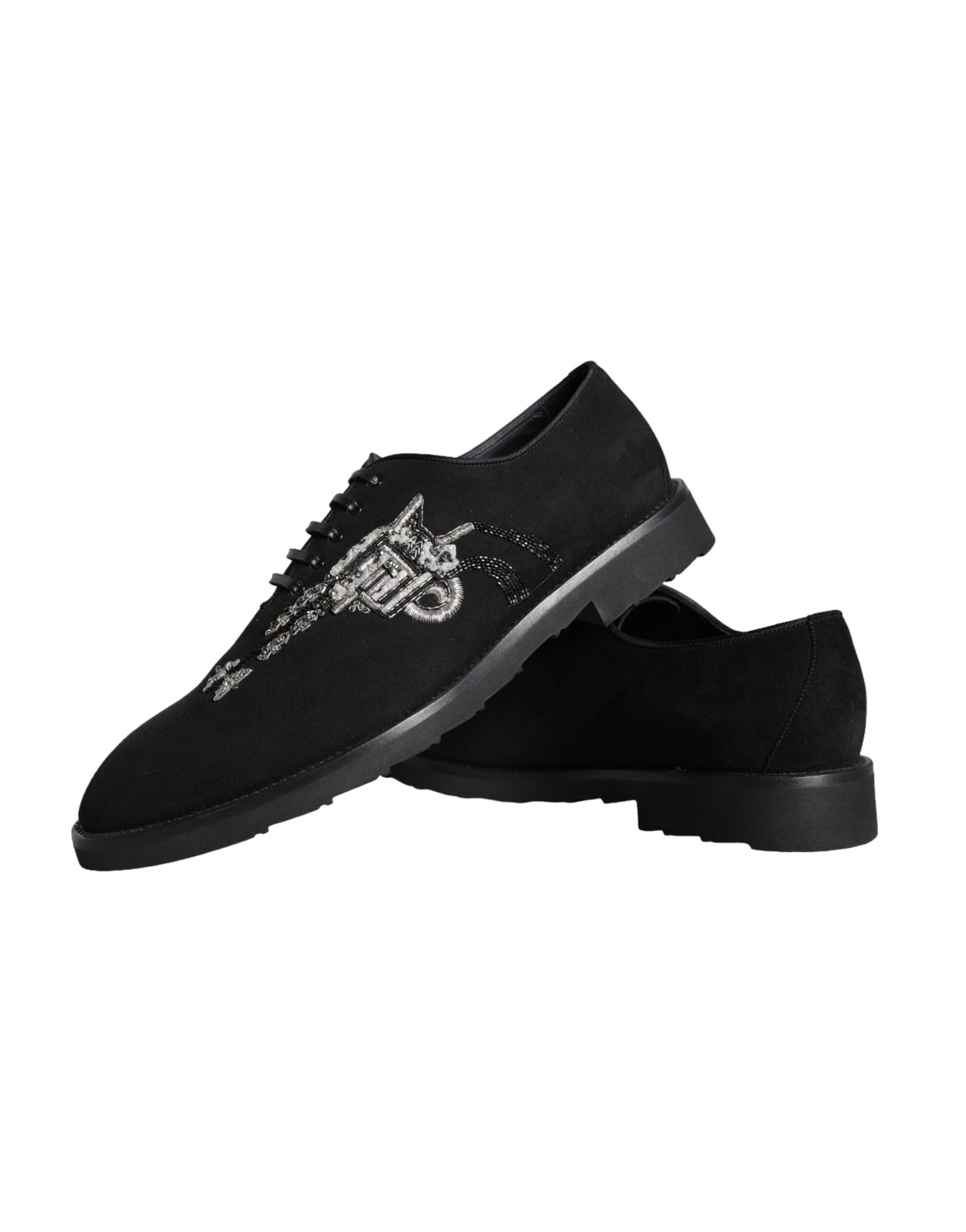 Black Suede Sicilia Lace Up Formal Shoes - The Luxe Alliance