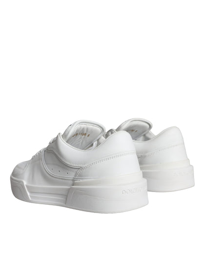 White Miami Leather Low Top Sneakers Shoes - The Luxe Alliance