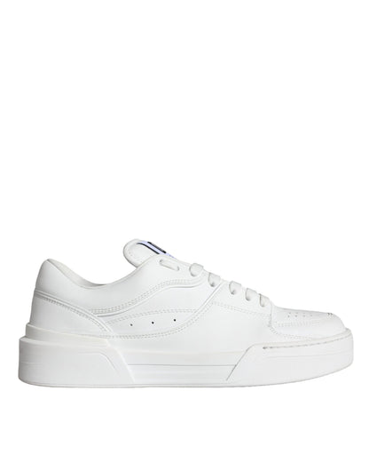 White Miami Leather Low Top Sneakers Shoes - The Luxe Alliance