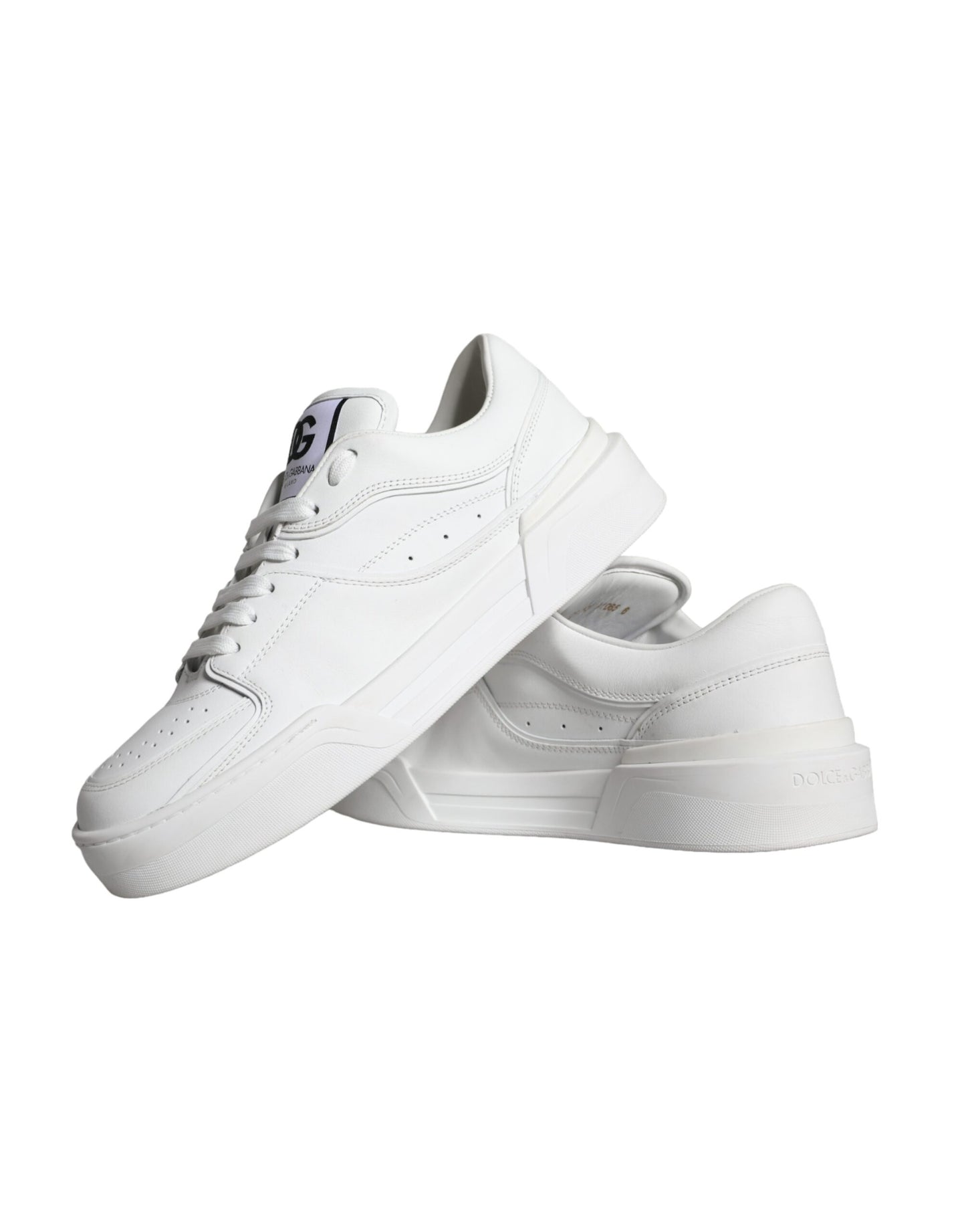 White Miami Leather Low Top Sneakers Shoes - The Luxe Alliance